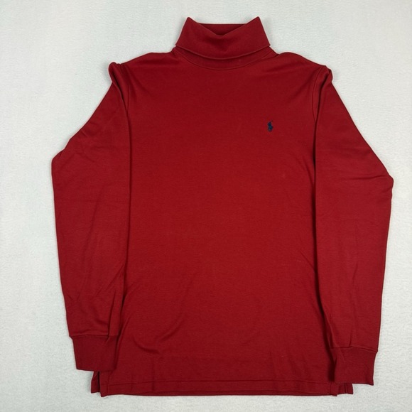 Polo Ralph Lauren Other - Vintage Polo Ralph Lauren Turtleneck Shirt M Red Cotton Made in USA